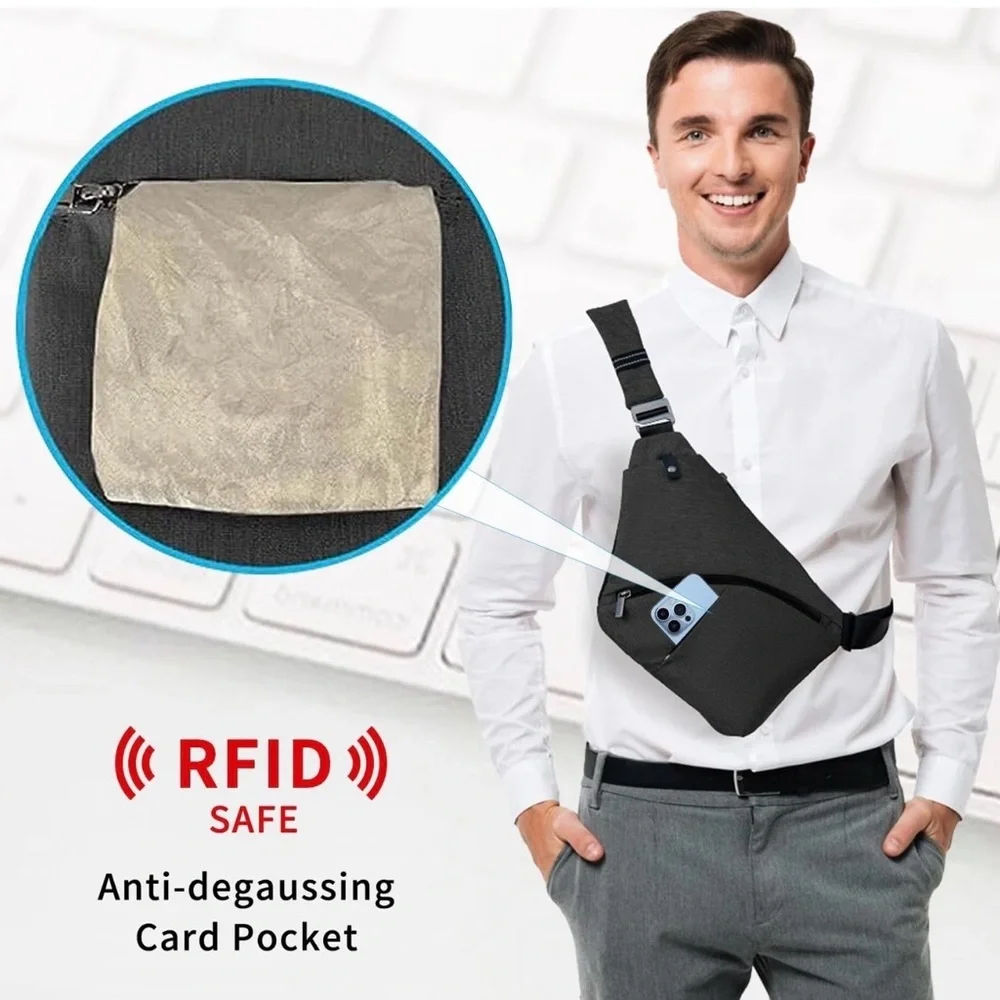 OSOCE anti-theft waterproof crossbody sling bag for travel and daily use.